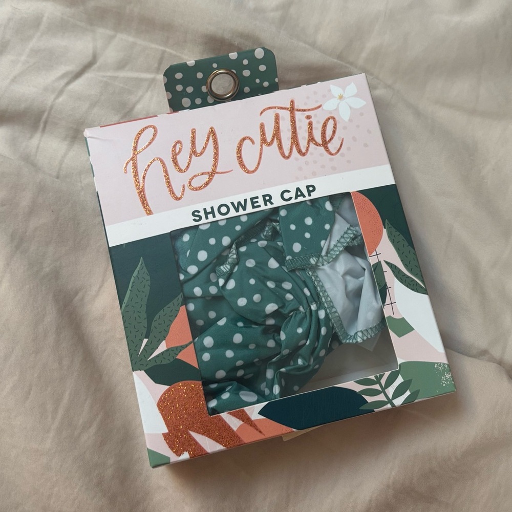 Green and White Polka Dot Bath Accessory